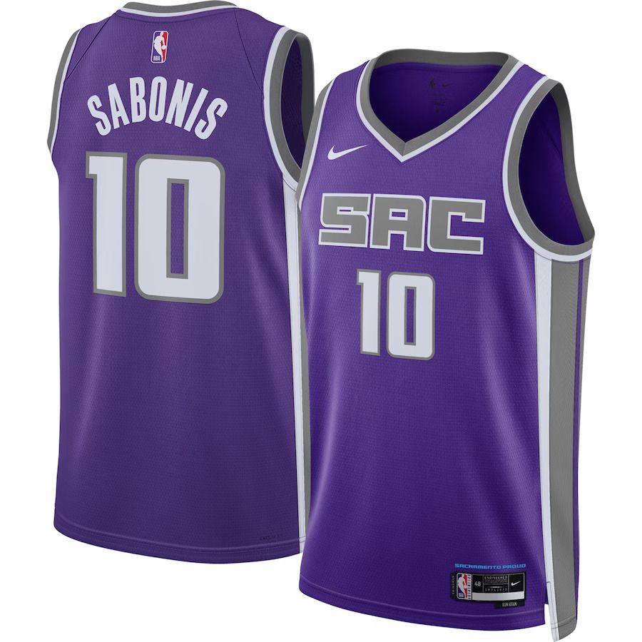 Men Sacramento Kings #10 Domantas Sabonis Nike Purple 2022-23 Swingman NBA Jersey->sacramento kings->NBA Jersey
